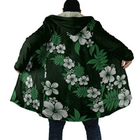 Hawaiian Hibiscus Tribal Floral Green Cloak Polynesian Tapa Pattern - Polynesian Pride
