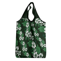 Hawaiian Hibiscus Tribal Floral Green Grocery Bag Polynesian Tapa Pattern LT01 - Polynesian Pride