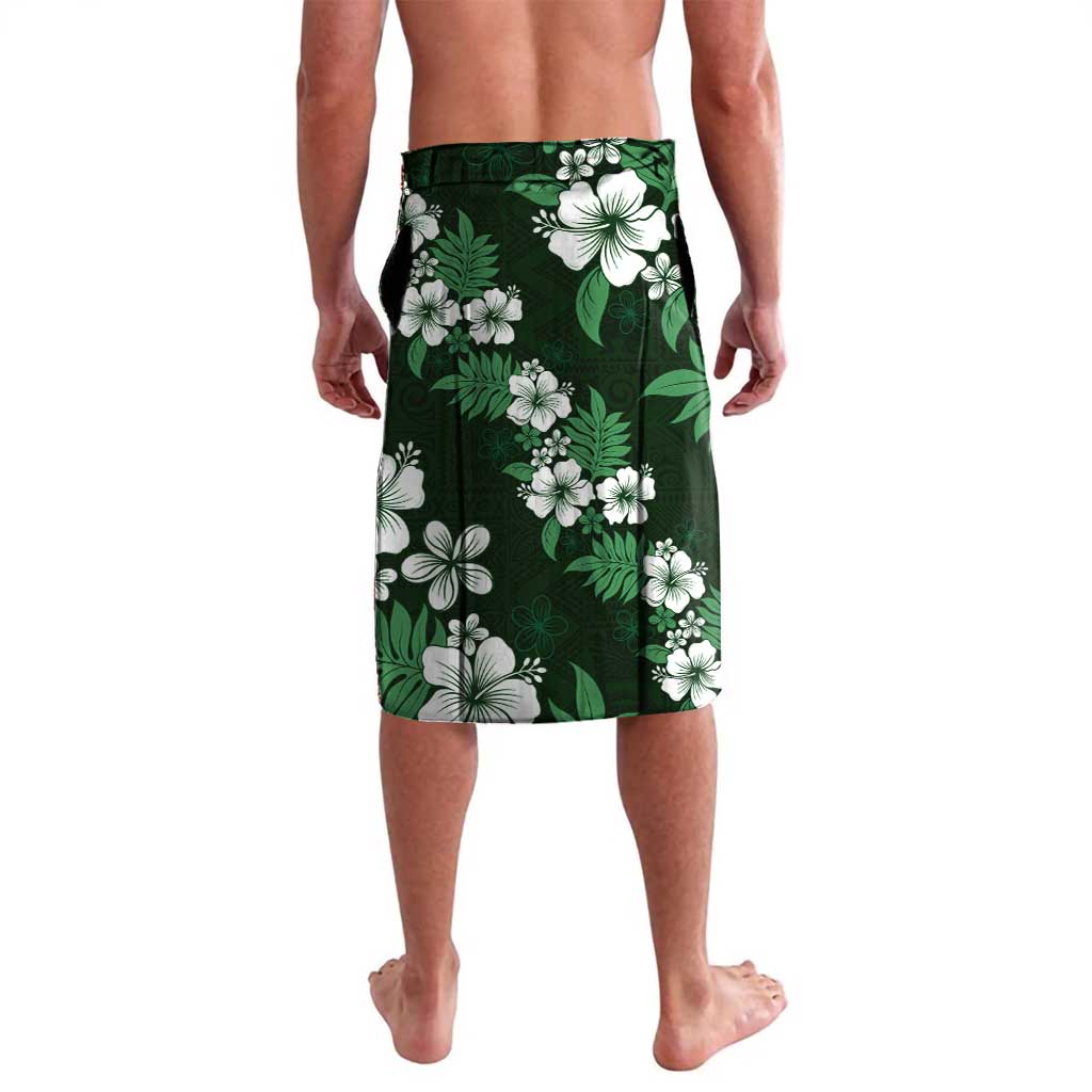 Hawaiian Hibiscus Tribal Floral Green Lavalava Polynesian Tapa Pattern - Polynesian Pride