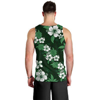 Hawaiian Hibiscus Tribal Floral Green Men Tank Top Polynesian Tapa Pattern LT01 - Polynesian Pride