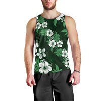 Hawaiian Hibiscus Tribal Floral Green Men Tank Top Polynesian Tapa Pattern LT01 - Polynesian Pride