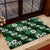 Hawaiian Hibiscus Tribal Floral Green Rubber Doormat Polynesian Tapa Pattern - Polynesian Pride