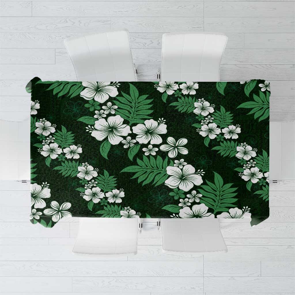 Hawaiian Hibiscus Tribal Floral Green Tablecloth Polynesian Tapa Pattern LT01 Green - Polynesian Pride