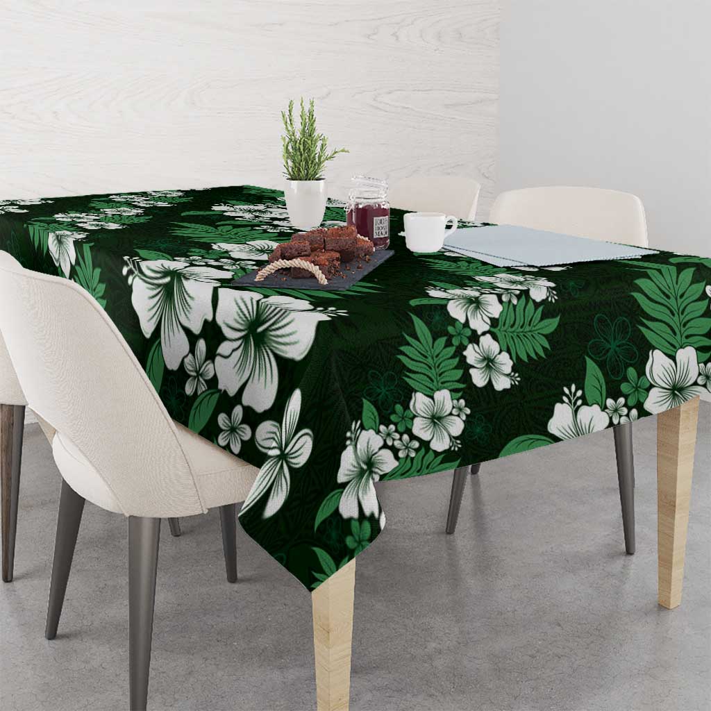 Hawaiian Hibiscus Tribal Floral Green Tablecloth Polynesian Tapa Pattern LT01 - Polynesian Pride