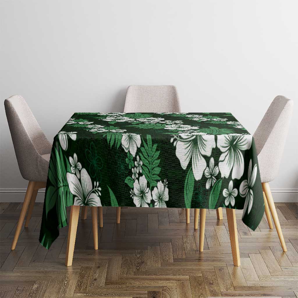 Hawaiian Hibiscus Tribal Floral Green Tablecloth Polynesian Tapa Pattern LT01 - Polynesian Pride