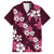 Hawaiian Hibiscus Tribal Floral Pink Family Matching Puletasi and Hawaiian Shirt Polynesian Tapa Pattern - Polynesian Pride