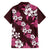 Hawaiian Hibiscus Tribal Floral Pink Family Matching Puletasi and Hawaiian Shirt Polynesian Tapa Pattern - Polynesian Pride