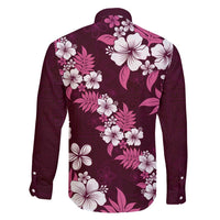 Hawaiian Hibiscus Tribal Floral Pink Family Matching Short Sleeve Bodycon Dress and Hawaiian Shirt Polynesian Tapa Pattern LT01 - Polynesian Pride