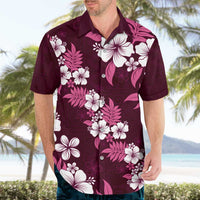 Hawaiian Hibiscus Tribal Floral Pink Hawaiian Shirt Polynesian Tapa Pattern - Polynesian Pride