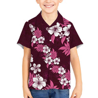 Hawaiian Hibiscus Tribal Floral Pink Hawaiian Shirt Polynesian Tapa Pattern - Polynesian Pride