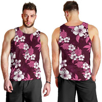 Hawaiian Hibiscus Tribal Floral Pink Men Tank Top Polynesian Tapa Pattern LT01 - Polynesian Pride