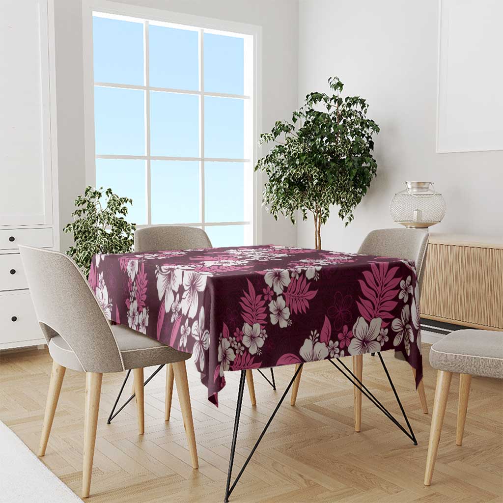 Hawaiian Hibiscus Tribal Floral Pink Tablecloth Polynesian Tapa Pattern LT01 - Polynesian Pride