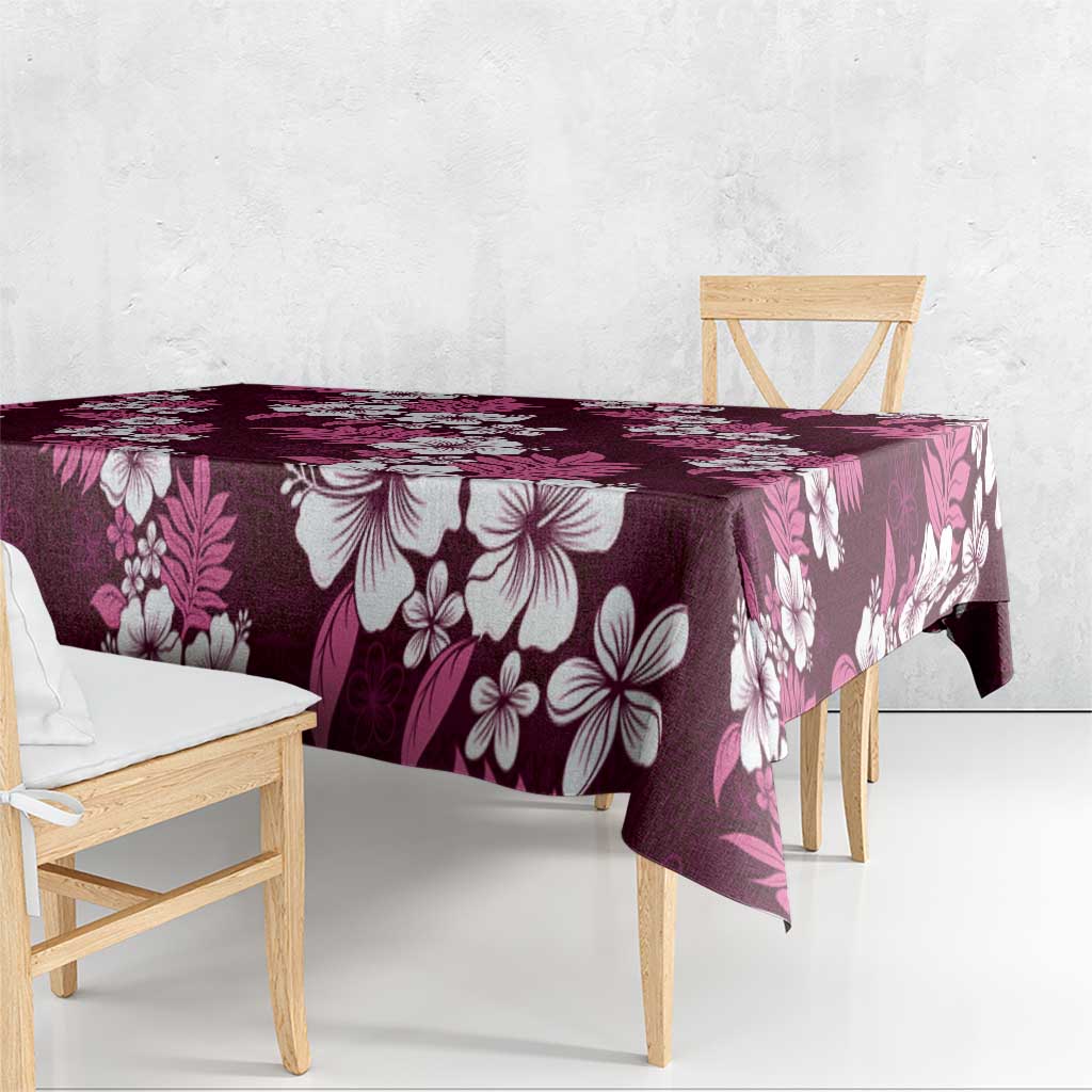 Hawaiian Hibiscus Tribal Floral Pink Tablecloth Polynesian Tapa Pattern LT01 - Polynesian Pride