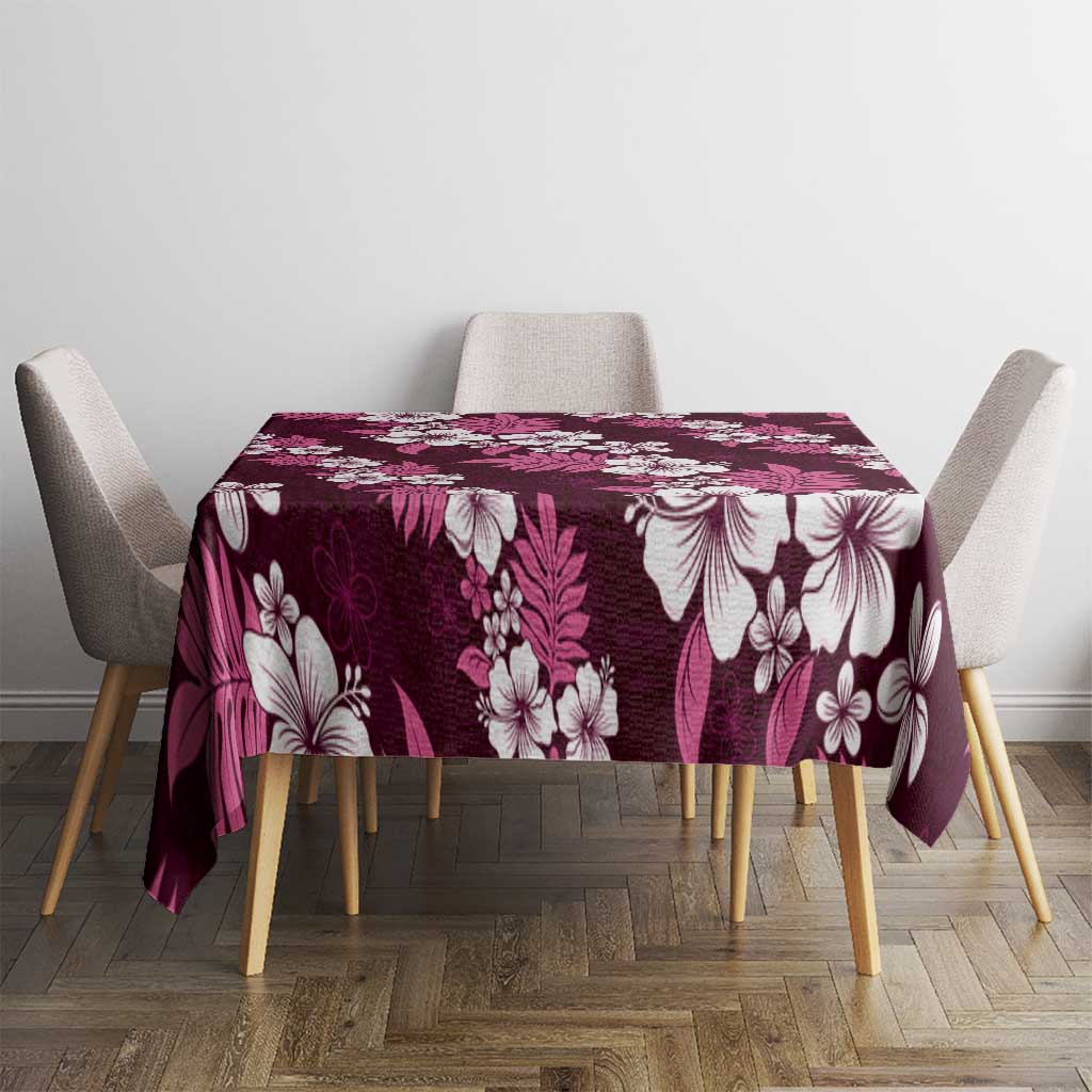 Hawaiian Hibiscus Tribal Floral Pink Tablecloth Polynesian Tapa Pattern LT01 - Polynesian Pride