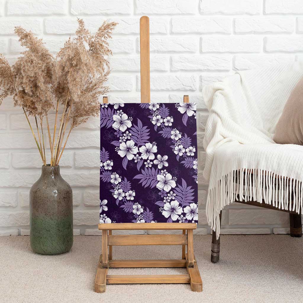 Hawaiian Hibiscus Tribal Floral Purple Canvas Wall Art Polynesian Tapa Pattern LT01 - Polynesian Pride