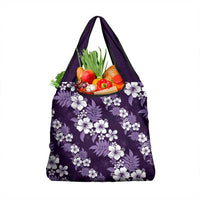 Hawaiian Hibiscus Tribal Floral Purple Grocery Bag Polynesian Tapa Pattern LT01 1-pack One Size Purple - Polynesian Pride