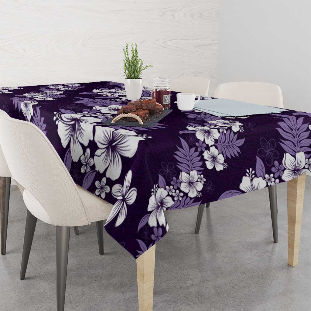 Hawaiian Hibiscus Tribal Floral Purple Tablecloth Polynesian Tapa Pattern LT01 - Polynesian Pride