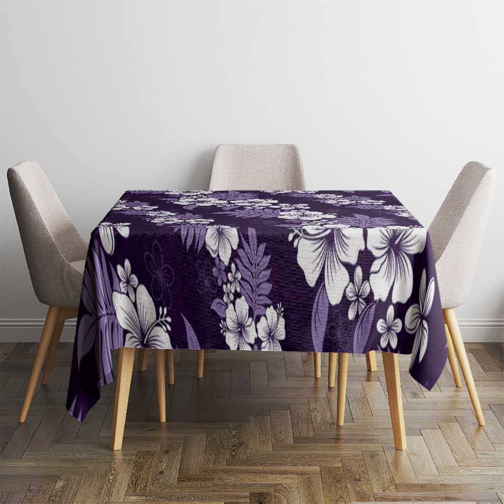 Hawaiian Hibiscus Tribal Floral Purple Tablecloth Polynesian Tapa Pattern LT01 - Polynesian Pride
