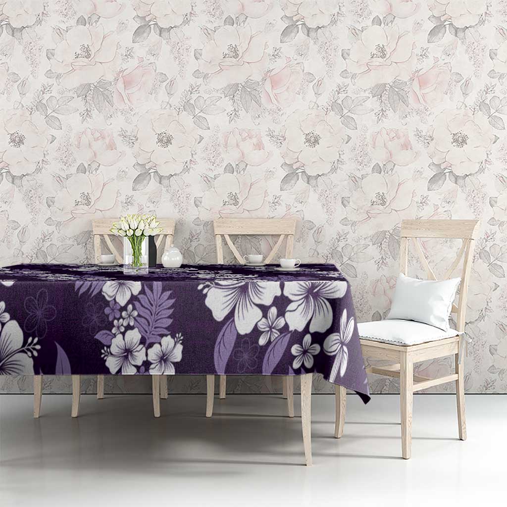 Hawaiian Hibiscus Tribal Floral Purple Tablecloth Polynesian Tapa Pattern LT01 - Polynesian Pride
