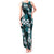 Hawaiian Hibiscus Tribal Floral Teal Tank Maxi Dress Polynesian Tapa Pattern - Polynesian Pride