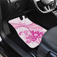 Personalised New Zealand Pink Fern Breast Cancer Car Mats Polynesian Pattern LT01 - Polynesian Pride