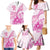 Personalised New Zealand Pink Fern Breast Cancer Family Matching Mermaid Dress and Hawaiian Shirt Polynesian Pattern