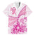 Personalised New Zealand Pink Fern Breast Cancer Family Matching Mermaid Dress and Hawaiian Shirt Polynesian Pattern