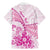 Personalised New Zealand Pink Fern Breast Cancer Family Matching Mermaid Dress and Hawaiian Shirt Polynesian Pattern