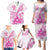 Personalised New Zealand Pink Fern Breast Cancer Family Matching Puletasi and Hawaiian Shirt Polynesian Pattern