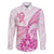 Personalised New Zealand Pink Fern Breast Cancer Family Matching Puletasi and Hawaiian Shirt Polynesian Pattern