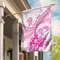 Personalised New Zealand Pink Fern Breast Cancer Garden Flag Polynesian Pattern LT01 House Flag Pink - Polynesian Pride