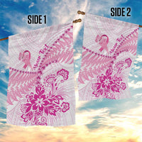 Personalised New Zealand Pink Fern Breast Cancer Garden Flag Polynesian Pattern LT01 - Polynesian Pride