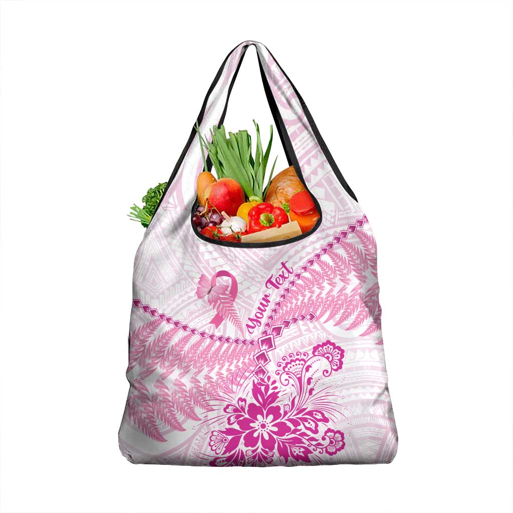 New Zealand Pink Fern Breast Cancer Grocery Bag Polynesian Pattern LT01 1-pack One Size Pink - Polynesian Pride