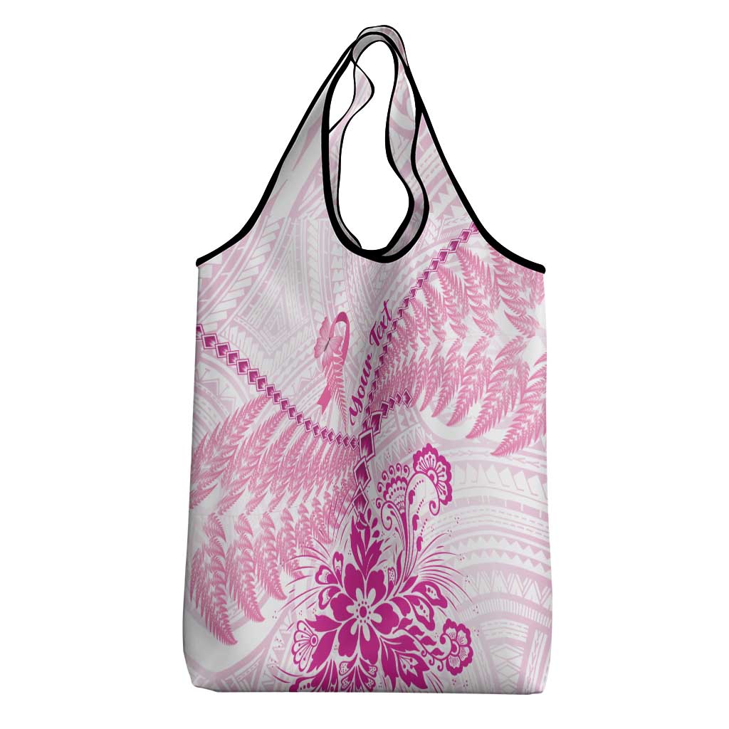 New Zealand Pink Fern Breast Cancer Grocery Bag Polynesian Pattern LT01 - Polynesian Pride