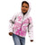 Personalised New Zealand Pink Fern Breast Cancer Kid Hoodie Polynesian Pattern