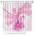 Personalised New Zealand Pink Fern Breast Cancer Shower Curtain Polynesian Pattern