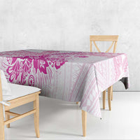 Personalised New Zealand Pink Fern Breast Cancer Tablecloth Polynesian Pattern LT01 - Polynesian Pride