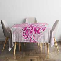 Personalised New Zealand Pink Fern Breast Cancer Tablecloth Polynesian Pattern LT01 - Polynesian Pride