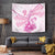 Personalised New Zealand Pink Fern Breast Cancer Tapestry Polynesian Pattern