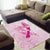 Personalised Aotearoa Breast Cancer Area Rug New Zealand Maori Pattern