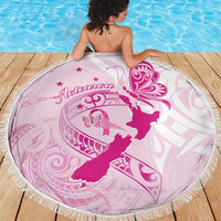 Personalised Aotearoa Breast Cancer Beach Blanket New Zealand Maori Pattern LT01 - Polynesian Pride