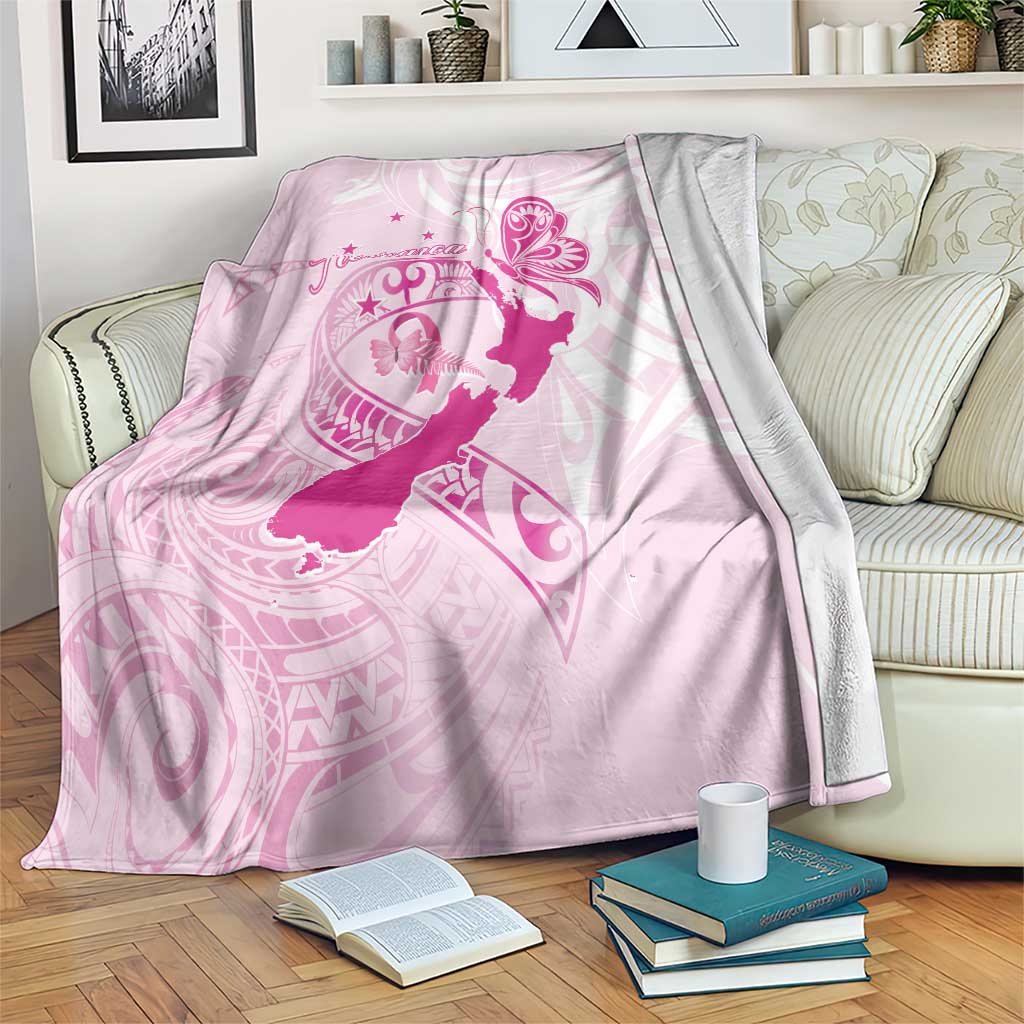 Personalised Aotearoa Breast Cancer Blanket New Zealand Maori Pattern LT01 Pink - Polynesian Pride