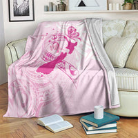 Personalised Aotearoa Breast Cancer Blanket New Zealand Maori Pattern LT01 Pink - Polynesian Pride