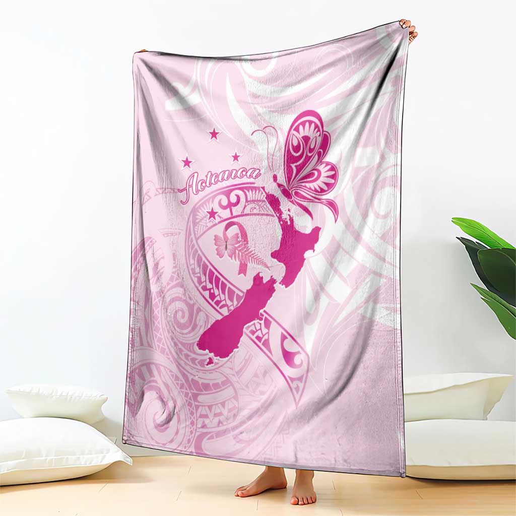 Personalised Aotearoa Breast Cancer Blanket New Zealand Maori Pattern LT01 - Polynesian Pride