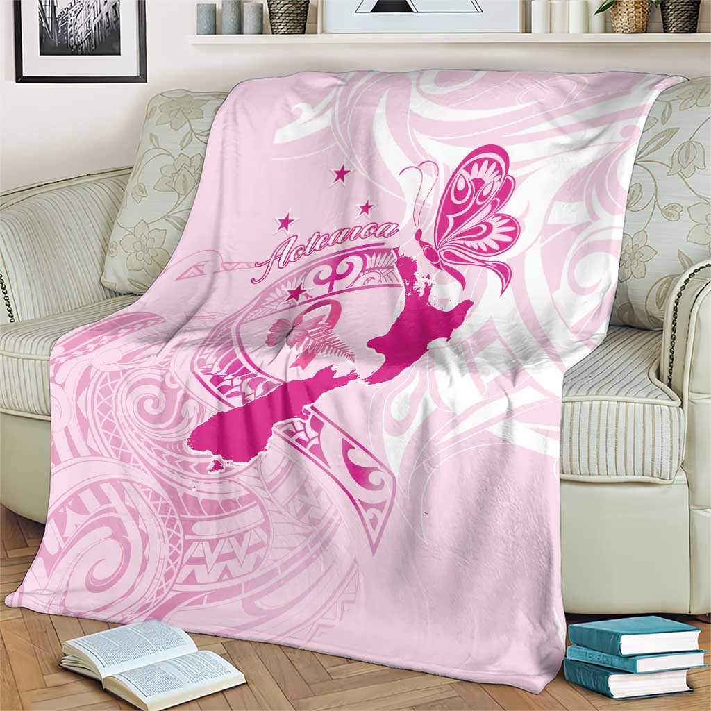 Personalised Aotearoa Breast Cancer Blanket New Zealand Maori Pattern LT01 - Polynesian Pride