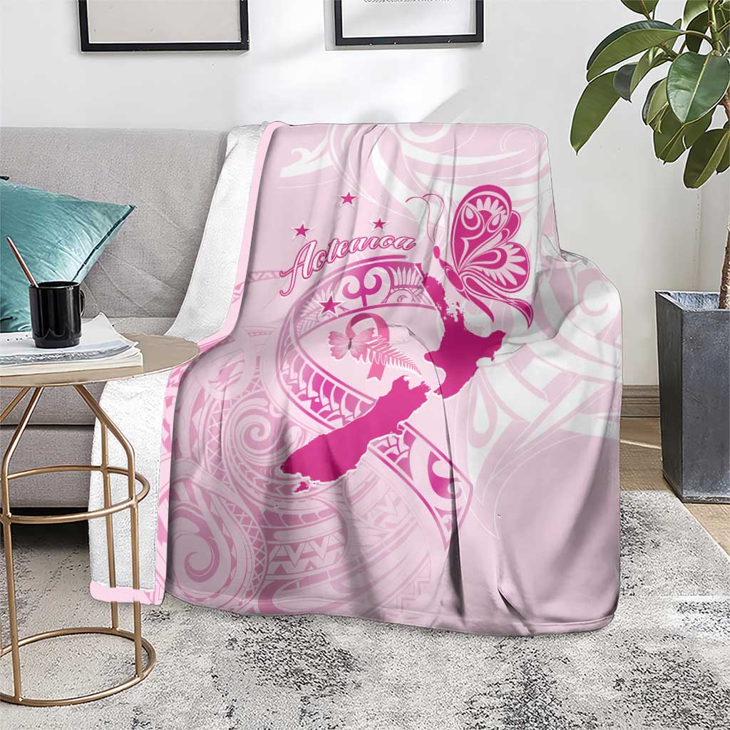 Personalised Aotearoa Breast Cancer Blanket New Zealand Maori Pattern LT01 - Polynesian Pride