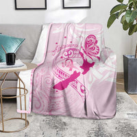 Personalised Aotearoa Breast Cancer Blanket New Zealand Maori Pattern LT01 - Polynesian Pride