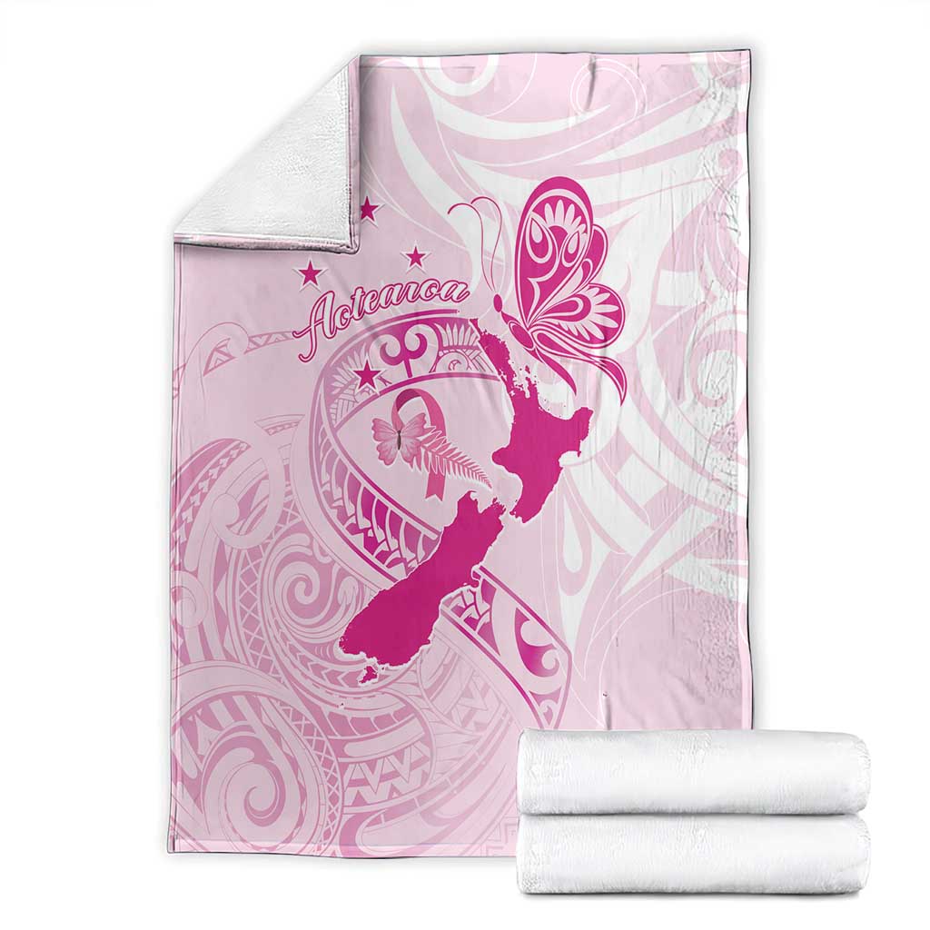 Personalised Aotearoa Breast Cancer Blanket New Zealand Maori Pattern LT01 - Polynesian Pride
