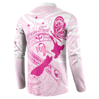 Personalised Aotearoa Breast Cancer Button Sweatshirt New Zealand Maori Pattern LT01 - Polynesian Pride