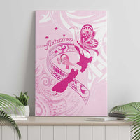 Personalised Aotearoa Breast Cancer Canvas Wall Art New Zealand Maori Pattern LT01 - Polynesian Pride